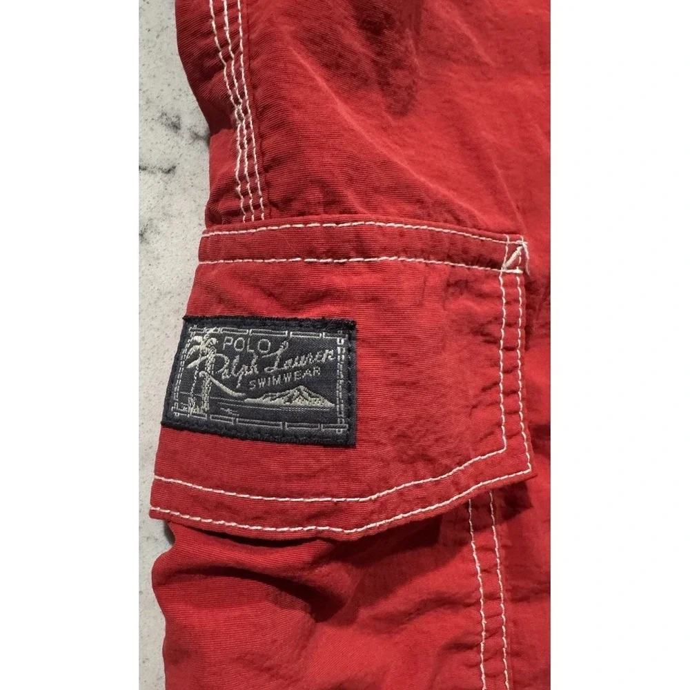 Polo Ralph Lauren Swim Trunks Mens XL Red Board Shorts Swimwear Preppy Surf Swim